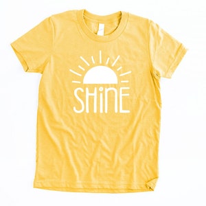 Shine Yellow Shirt Cute Shirts for Girls Tween Shirts - Etsy