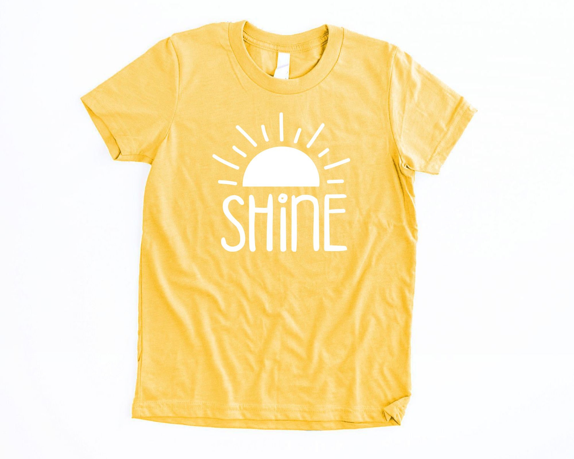 Shine Yellow Shirt Cute Shirts for Girls Tween Shirts Christian