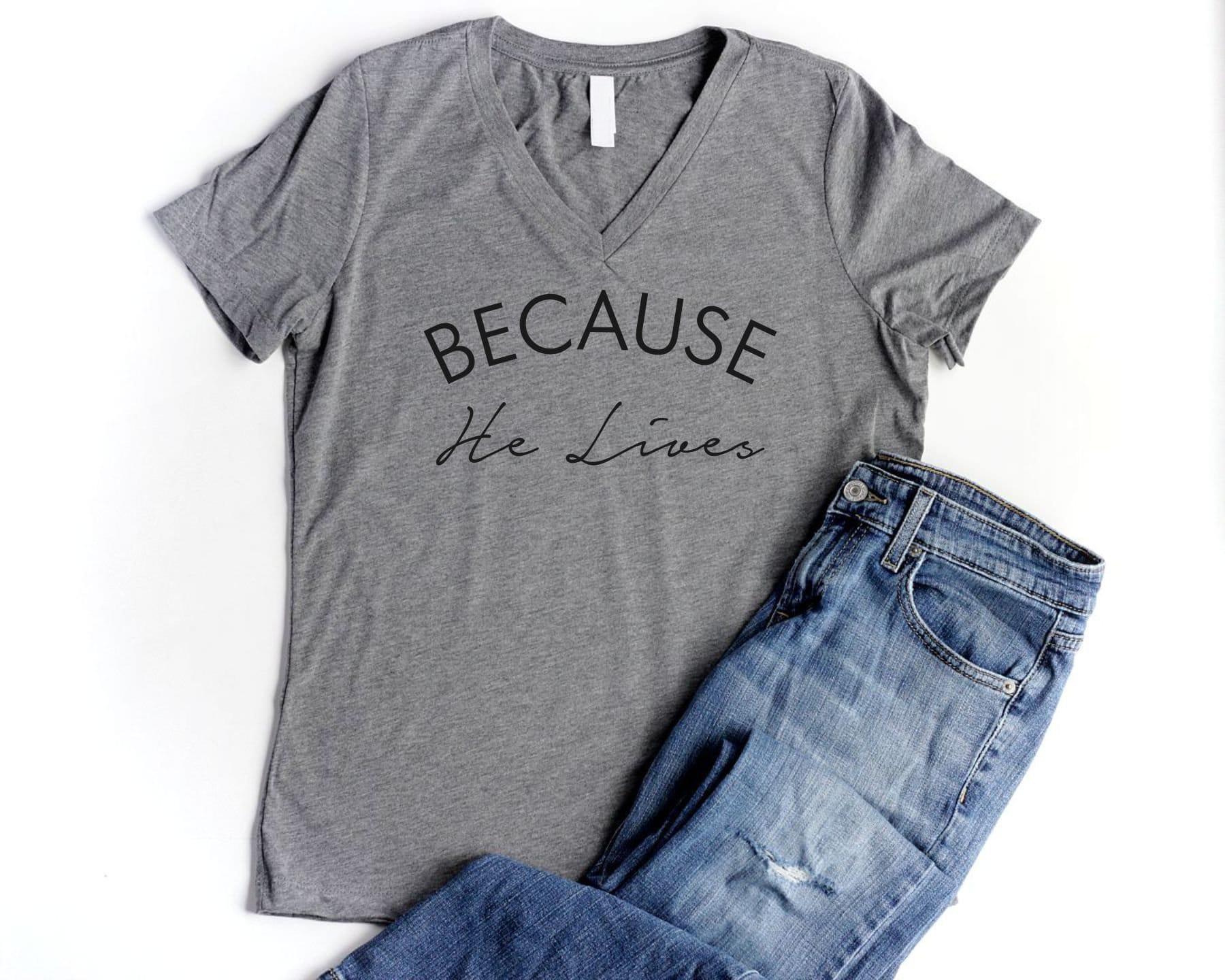 Women's v neck christian t shirts Clearance