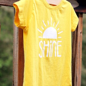 Shine Yellow Shirt Cute Shirts for Girls Girls Shirts | Etsy