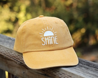 Sunshine Hat Yellow Baseball Cap Classic Dad Hat Outdoor Nature Ladies Baseball Caps Women Unstructured Shine Hat