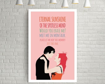 Eternal Sunshine of the Makellosen Geist, Jim Carrey, Kate Winslet, Film Plakat Kunst.