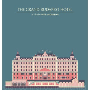 The Grand Budapest Hotel, Wes Anderson, affiche de film minimale dernières affiches de film avant les vacances. image 3