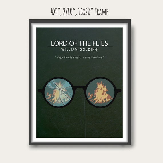 Lord of the Flies, William Golding, Harry Hook, Minimal Movie Poster. 