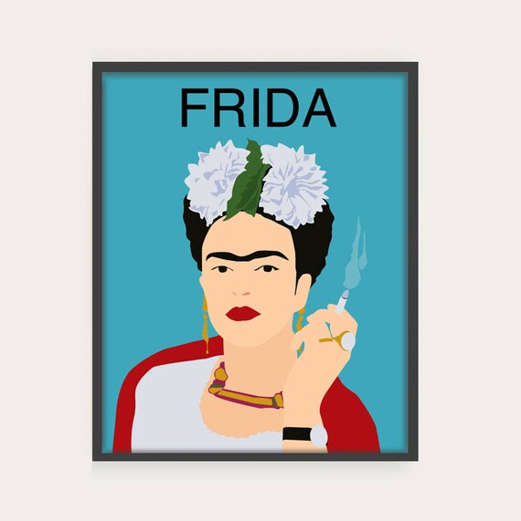 Frida Poster Porträt Frida Kahlo Kunst Frida Zitate Etsy