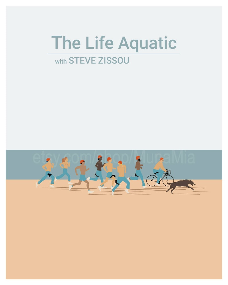 The Life Aquatic with Steve Zissou, Wes Anderson movie poster, Movie Print, film poster art Last Movie Poster Before Holiday Break. image 3