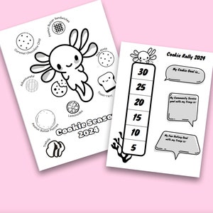Girl Scouts Cookie Rally Coloring and Tracking Sheet ABC Bakery