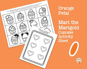 Printable Girl Scouts Daisy Petal Activity: Mari the Marigold Orange Petal, Responsible for What I Say and Do Cupcake Activity