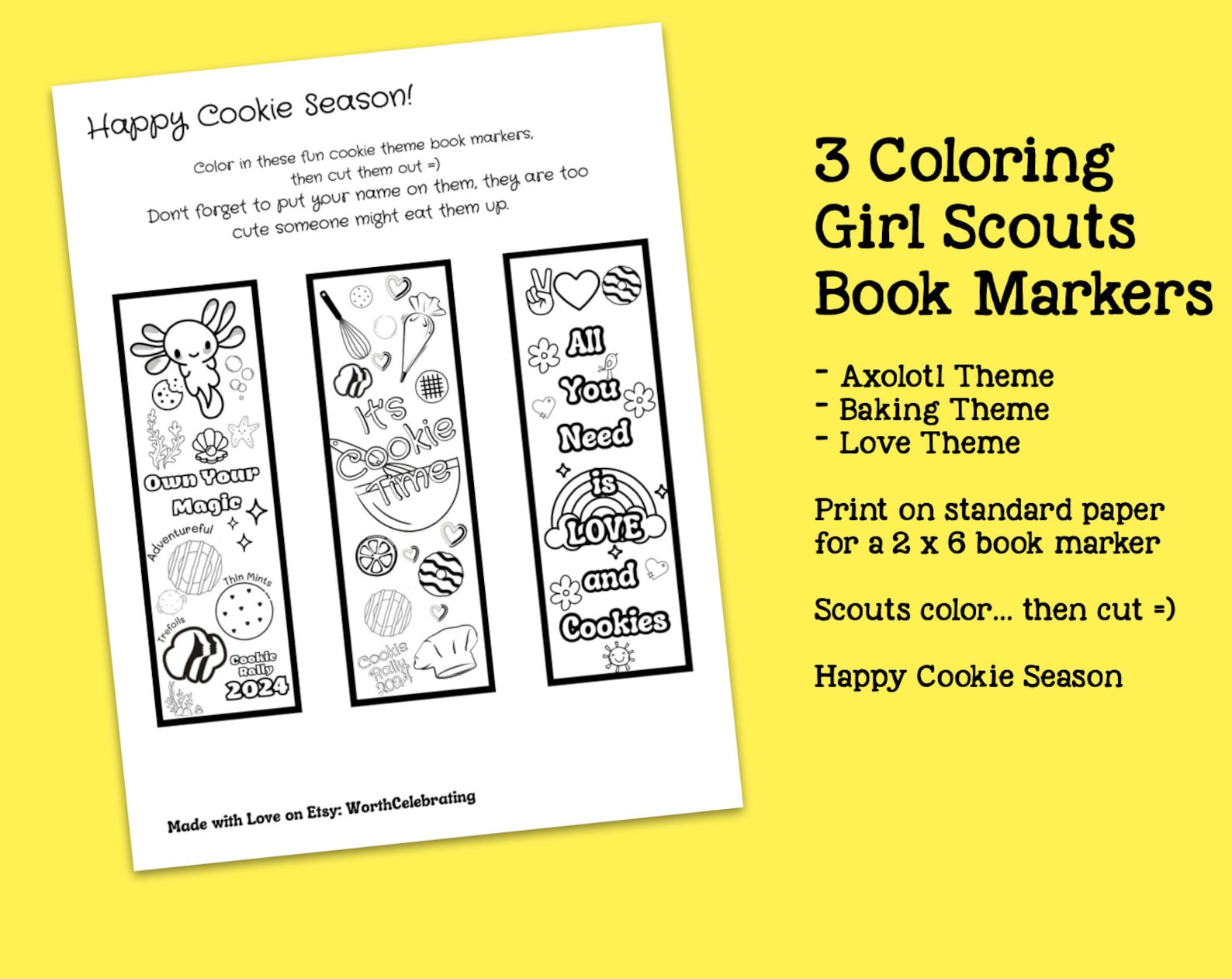 Printable Girl Scouts Cookie 2024 Coloring Book Markers Coloring Sheet ...