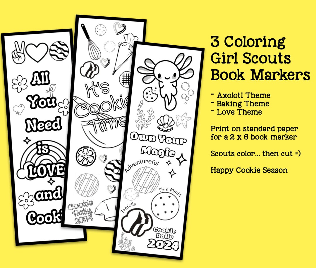 Printable Girl Scouts Cookie 2024 Coloring Book Markers | Coloring ...
