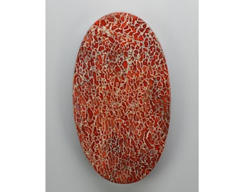 Dinosaur Bone 87.58 ct Oval Cabochon 54.20 x 30.50 x 5.50 mm z917 Brown and Red Gemstone Cab Loose Gem Stone Smooth