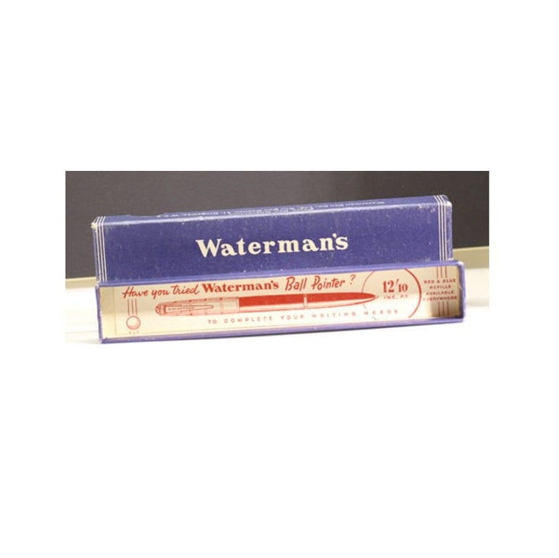 Waterman Blue Box Size 155 x 27 x16mm B241 Made in England Rare Collectible Waterman Pen Box Fountain Pen Case