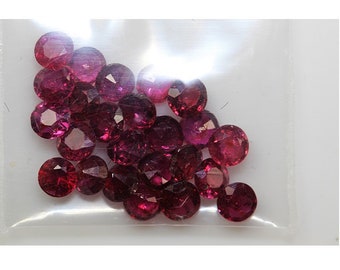 Ruby Lot 5.50cts 19 Round Cut Rubies Parcel Red Gemstones 3.50mm R982 Loose Faceted Gem Stones Jewelry Making