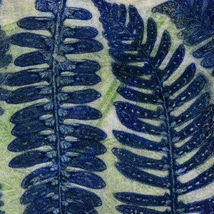 Downloadable Art Print Blue Fern Botanical Home Decor