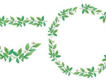 Tea Wreath Greenery Clipart Leaf Watercolor Minimalist Party Clip Art Tea Wreath Greenery Clipart Leaf Watercolor Minimalist Party Clip Art