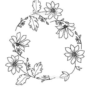 Kranz Svg Blatter Herz Schwarz Silhouette Botanischerahmen Png Etsy