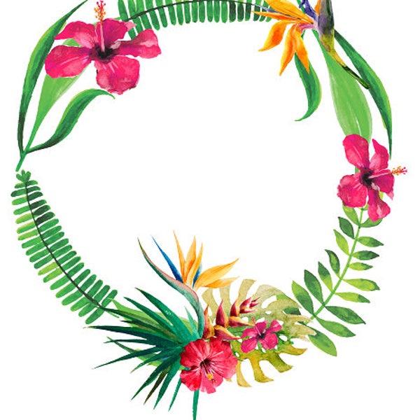 Tropical Wreath - Etsy