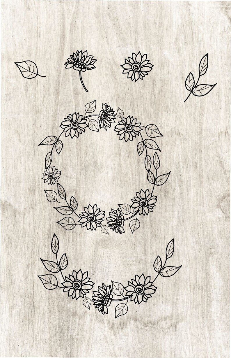 Free Free 118 Sunflower Svg Black And White SVG PNG EPS DXF File