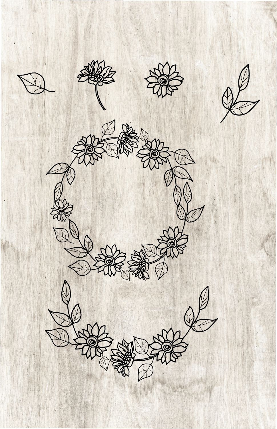 Free Free 233 Svg File Sunflower Svg Black And White SVG PNG EPS DXF File