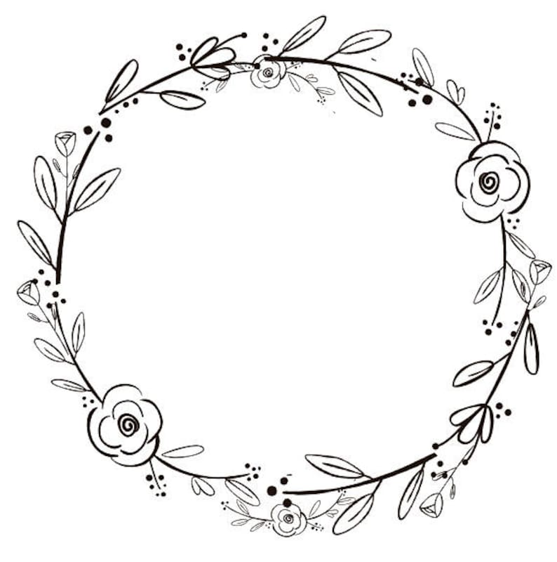 Free 212 Simple Flower Wreath Svg SVG PNG EPS DXF File