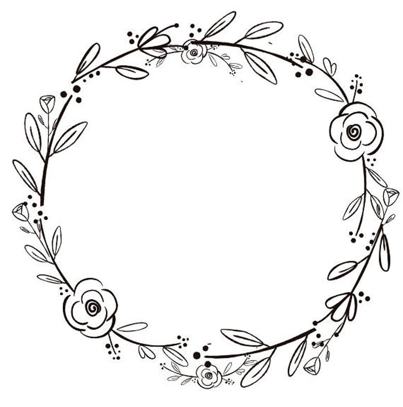 Free 212 Simple Flower Wreath Svg SVG PNG EPS DXF File