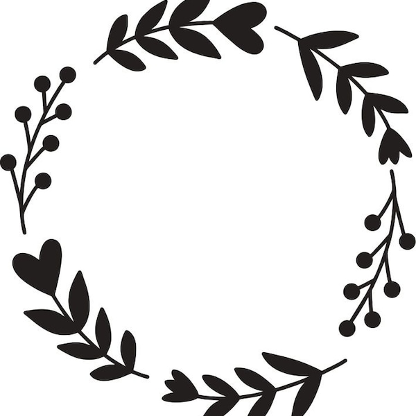 Black White Wreath Etsy