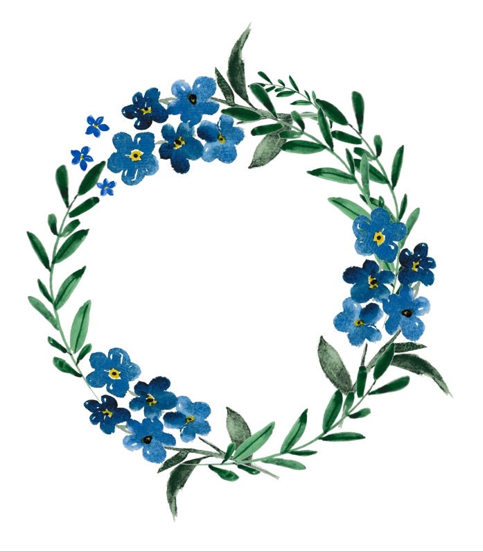 Watercolor Floral Clipart Carnations /& Forget Me Not Flowers Digital Download Bouquet Wreath Carnation Forget-Me-Not Free Commercial Use Png