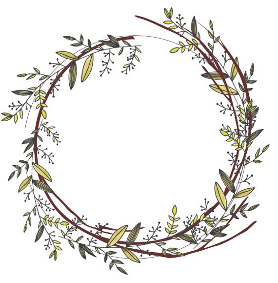 Items similar to Greenery Wreath Rustic Wreath Green Leaf Clipart Twig