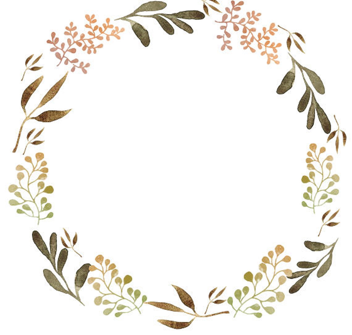 Watercolor Wreath Printable Clipart Watercolor Clipart - Etsy