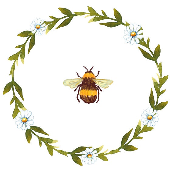 Abeille Daisy Imprimer Verdure Clipart Aquarelle Couronne Etsy Abeille Daisy Imprimer Verdure Clipart Aquarelle Couronne Etsy