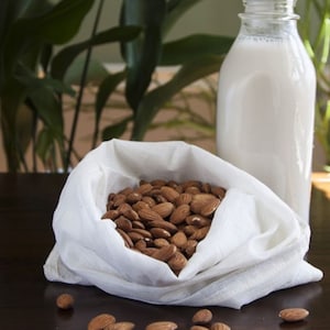 Premium Nut Milk Bags – Organic Cotton + Hemp (2 for 1!) | Reusable Strainer Bags for Nut Milk, Cold Brew, Sprouting, & More | Plastic Free