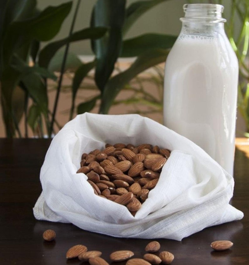 2 Extralarge Nut Milk Bags 15 X 15 Organic Etsy