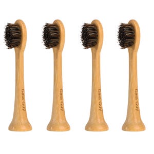 Tandborsthuvuden av naturligt hästhår och bambu för Sonicare Gentle - Mjuka borst - Plastfritt alternativ - 4-pack