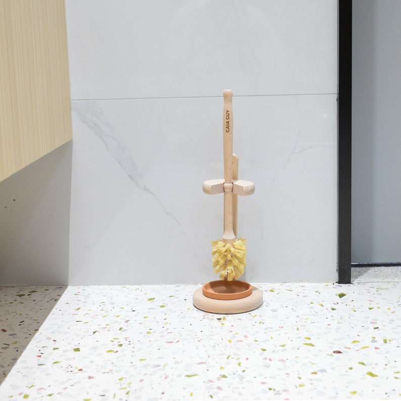 Gaia Guy Wood Toilet Brush and Stand - Thumbnail 5