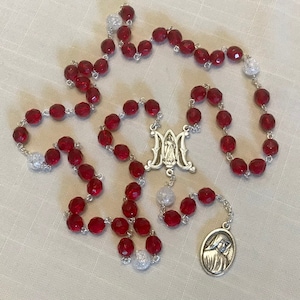 Divine Mercy Chaplet - Chaplet of Divine Mercy, Handmade Chaplet, Faustina Chaplet, Sister Faustina Medal, Divine Mercy Novena