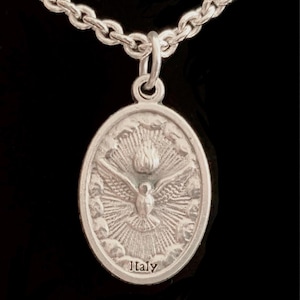 Heiliger Geist Medaille Halskette - Konfirmation Geschenk, Heilig Geist Halskette, Taube Halskette, Taube Anhänger, Heilig Geist Anhänger