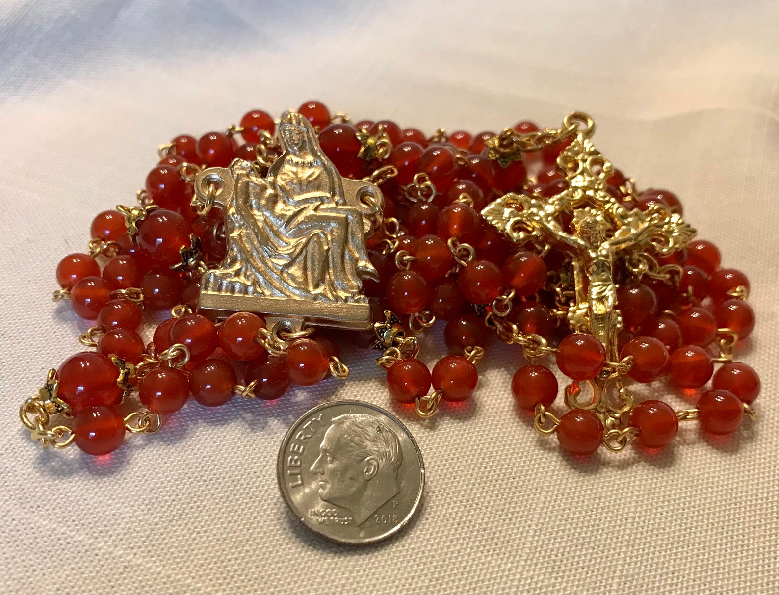 Carnelian 15 Decade Rosary Fifteen Decade Rosary Handmade Etsy