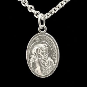 Madonna of the Streets Medal Necklace - Virgin Mary Medal, Our Lady of the Streets, Our Lady Medal Necklace, Mother Mary and Child