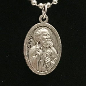 St Peter Medal Necklace - Saint Peter Necklace
