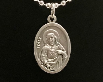 Sacred Heart of Jesus Medal Necklace