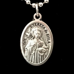 St Teresa of Avila Medal Necklace - Saint Teresa of Avila Medal, St Teresa Medal, Saint Teresa Medal