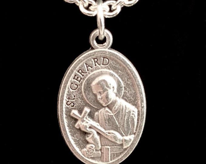 St Gerard Necklace Saint Gerard Medal Patron Saint of Fertility and ...