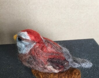 Bird, Sparrow needle felted