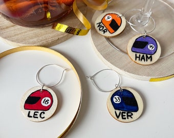 F1 inspired glass identifier helmets (price is for 6 items)