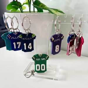 Keychain player of your choice! American football jersey