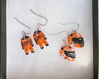 Earrings bundle McLaren - handpainted- 2026- perfect gift for fans- Custom team