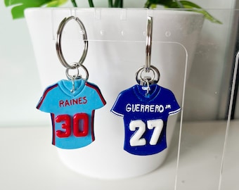 Keychain player of your choice! Baseball jersey