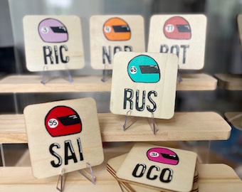 F1 inspired coasters helmets (price is for 4 items)