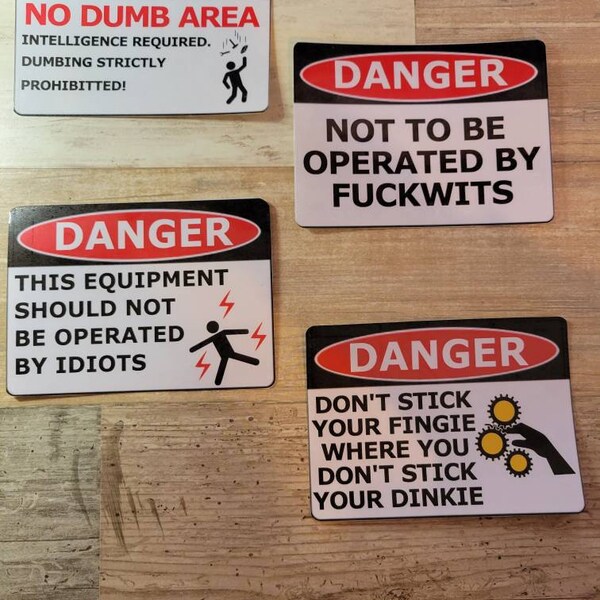 Ave Stickers Danger Etsy