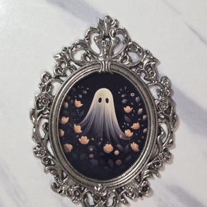 Tiny baroque framed rustic ghost portrait 2x3 inches